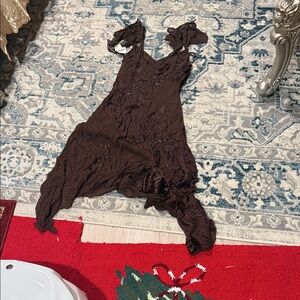 Sue Wong Brown Midi Dress